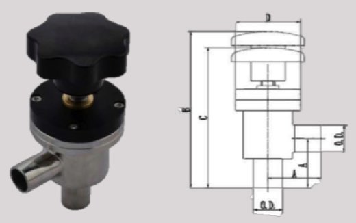 GD Manual angle valve-welding port