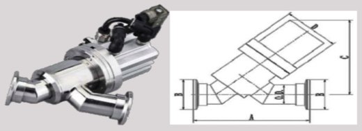 GDQ Pneumatic thin Y-type valve-KF