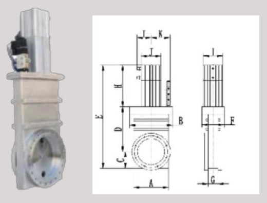 Pneumatic gate valve-CF