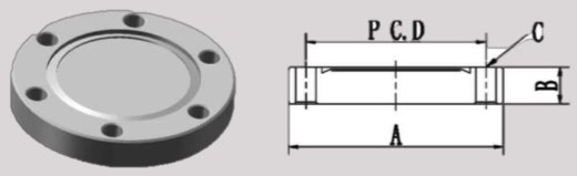 NW Blank flange with through holes