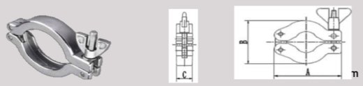 KF/NW wing-nut clamp type 1 (double-pin)