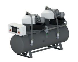 מערכות וואקום יבשות הכוללת מיכל וואקום